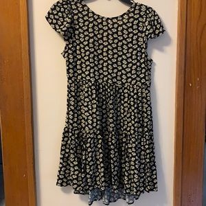 black floral flowy AE dress